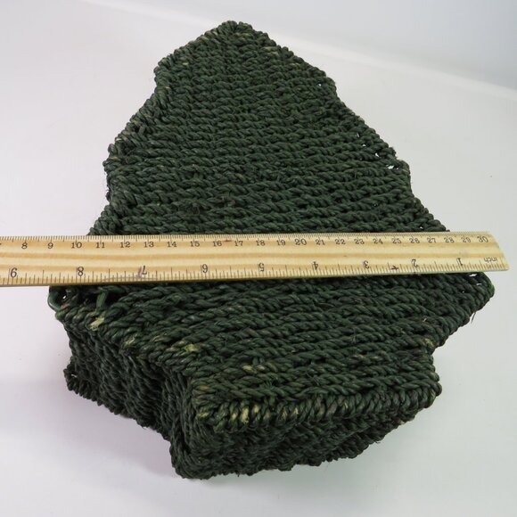 heavy duty forest green tree shaped woven rope basket Organic Modern Farmhouse - Picture 8 of 12